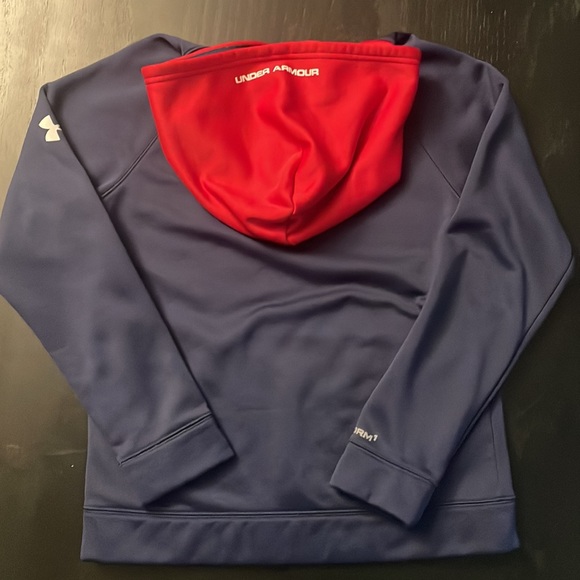 Under armour superman hooded sweater size YM - Picture 2 of 4